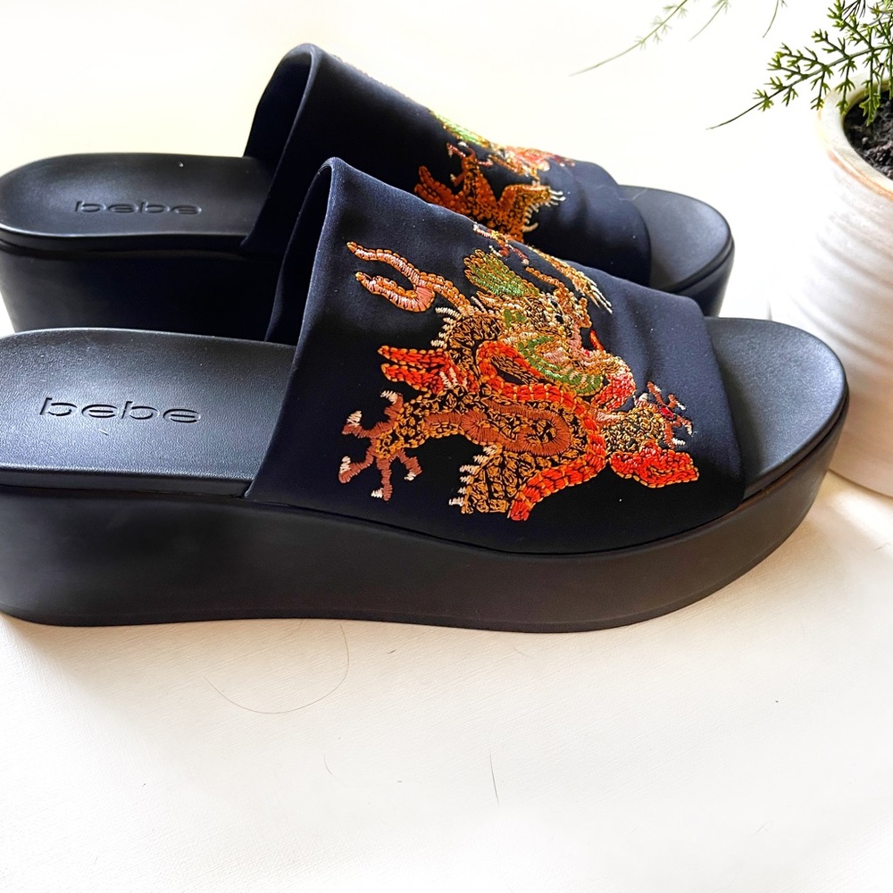 SOLD Bebe platform slides SOFT!